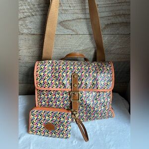 Fossil Brown Backpack with Leather Accents